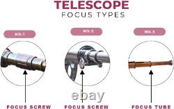 Handmade Brass Telescope with Wooden Tripod 55 Vintage Stand Nautical Floor Sta
