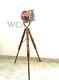 Handmade Nautical Adjustable Tripod Spotlight Marine Studio Modern Searchlight