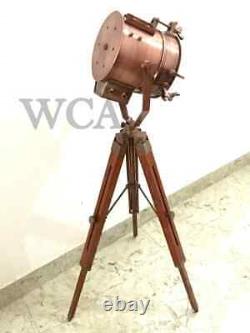 Handmade Nautical Adjustable Tripod Spotlight Marine Studio Modern Searchlight