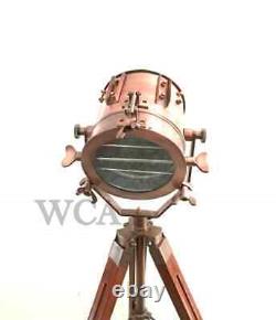 Handmade Nautical Adjustable Tripod Spotlight Marine Studio Modern Searchlight