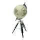 Handmade White Ocean World Globe With Wooden Tripod Antique-style Vintage Map