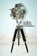 Hollywood Nautical Vintage Searchlight Table Lamp Spotlight W Wooden Tripod Gift