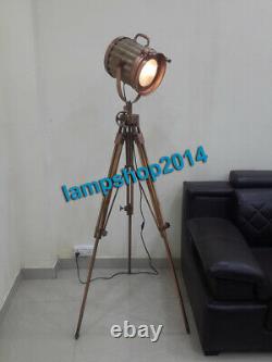Hollywood Retro UnixSearch Light Vintage Spot Studio Lamp Adjustable Wood Tripod