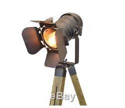 Hollywood Vintage Retro Industrial Spotlight Searchlight Lamp Light Tripod New