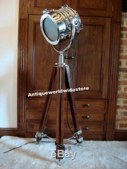 Hollywood Vintage Studio Floor Lamp Searchlight Spot Light With Tripod Stand