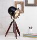 Industrial Style Brass/black Vintage Movie Spot Light Floor Standing Tripod Lamp