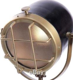 Industrial Style Brass/black Vintage Movie Spot Light Floor Standing Tripod Lamp
