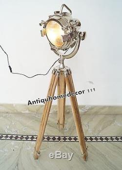 Industrial Style Vintage Movie Spot Light Searchlight Floor Standing Tripod Lamp