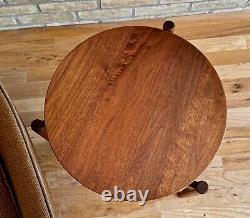 Jens Risom Design Inc Tripod Walnut Wood Side End Table Knoll DWR Vtg Danish Mcm