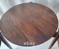 Jens Risom Style Design Tripod Walnut Wood End Table Vintage Danish MCM 18