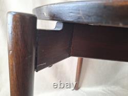 Jens Risom Style Design Tripod Walnut Wood End Table Vintage Danish MCM 18