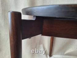 Jens Risom Style Design Tripod Walnut Wood End Table Vintage Danish MCM 18