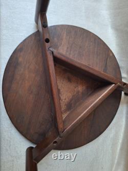 Jens Risom Style Design Tripod Walnut Wood End Table Vintage Danish MCM 18