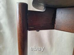 Jens Risom Style Design Tripod Walnut Wood End Table Vintage Danish MCM 18