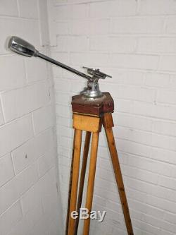 LK. Vintage PANRITE Wooden Wood Camera Tripod with Universal Head Nice