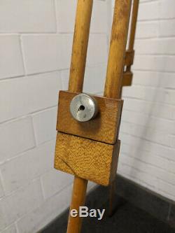 LK. Vintage PANRITE Wooden Wood Camera Tripod with Universal Head Nice