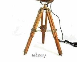 Lamp Table Stand Antique Nightstand Top Light Stand Vintage Look wooden Tripod