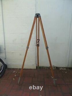 Large Antique Vintage Old Wooden Timber Surveying Tripod