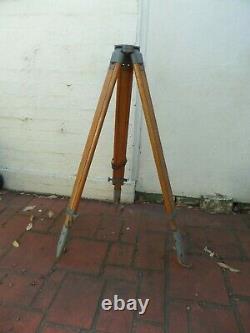 Large Antique Vintage Old Wooden Timber Surveying Tripod