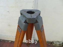 Large Antique Vintage Old Wooden Timber Surveying Tripod