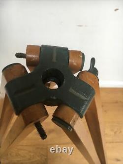 Large Vintage Wooden Theodolite / Survey Tripod