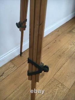 Large Vintage Wooden Theodolite / Survey Tripod