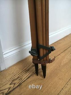 Large Vintage Wooden Theodolite / Survey Tripod