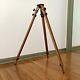Large Vintage Wooden Tripod Empire Devices Ny Made, Ries Knobs Adjustable Height