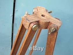 Lovely vintage wooden tripod lamp support- interior display great condition