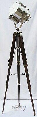 Marine Collectible Designer Maritime Vintage Spot Searchlight with Wooden tripod
