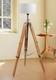 Marine Nautical Teak Wood Vintage Floor Lamp Wooden Tripod Stand Use With Shade
