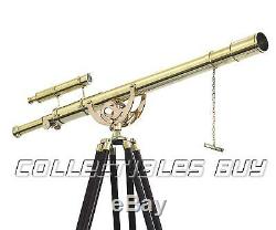 Maritime Brass Telescope Master Harbor Vintage Solid Brass Adjustable Tripod