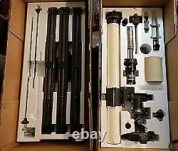 Meade Astronomical Telescope D=80mm F=1200mm Japan withBox, Vintage Wood Tripod