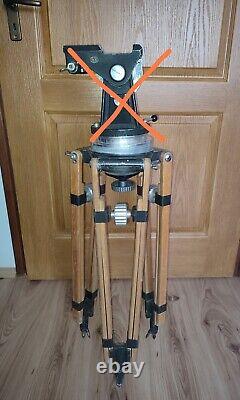 Medium Size 150mm Bowl Arri Arriflex Cine Movie Wooden Tripod Only Vintage