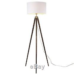 Mid Century Contemporary Vintage Style Tripod Floor Lamp Light Antique Shade