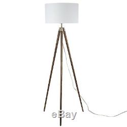 Mid Century Contemporary Vintage Style Tripod Floor Lamp Light Antique Shade