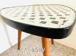 Mid Century Mosaic Tripod Plant Table 50s 60s German Vintage Plant Stand