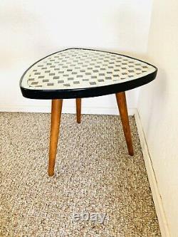 Mid Century Mosaic Tripod Plant Table 50s 60s German Vintage Plant Stand