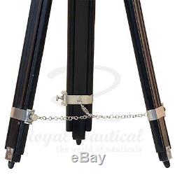 Modern Black Wooden Tripod Stand Floor Lamp LED Vintage Lighting Antique Light