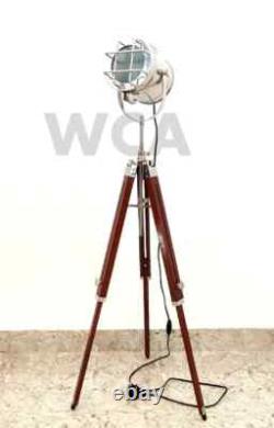 Modern Marine Studio Searchlight Nautical Vintage Adjustable Tripod Spot Light