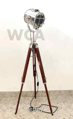 Modern Marine Studio Searchlight Nautical Vintage Adjustable Tripod Spot Light