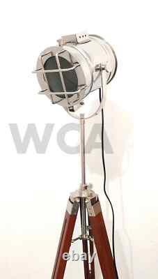 Modern Marine Studio Searchlight Nautical Vintage Adjustable Tripod Spot Light