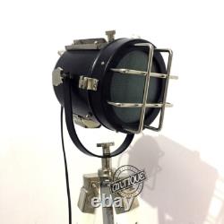 NAUTICAL Searchlight Handmade Spotlight Wooden tripod Antique Vintage Lamp Light