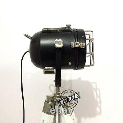 NAUTICAL Searchlight Handmade Spotlight Wooden tripod Antique Vintage Lamp Light