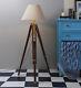 Nauticalmart Floor Lamp Vintage Floor Standing Tripod Wooden Stand