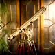 Nautical Antique Floor Standing Brass 39 Inch Telescope With Wooden Tripod Stand