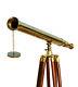 Nautical Brass 39 Telescope On Wooden Tripod Stand Antique Vintage Spyglass New