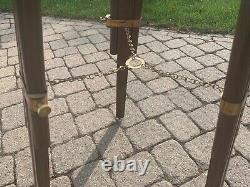 Nautical Brass Finish 39 Telescope With Tripod Wooden Stand Vintage Home Decor