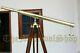 Nautical Brass Telescope 39 Inch Wooden Tripod Stand Spyglass Antique Vintage