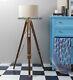 Nautical Classical Antique Designer Wooden Floor Lamp Shade Tripod Stand